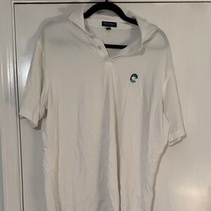 Peter Millar White Polo Shirt with Golf Logo
